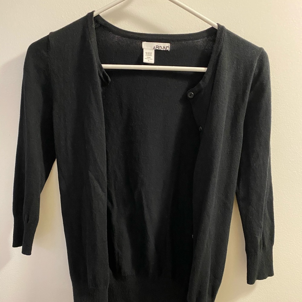 NWT Abound S Black 3/4 Sleeve Cardigan